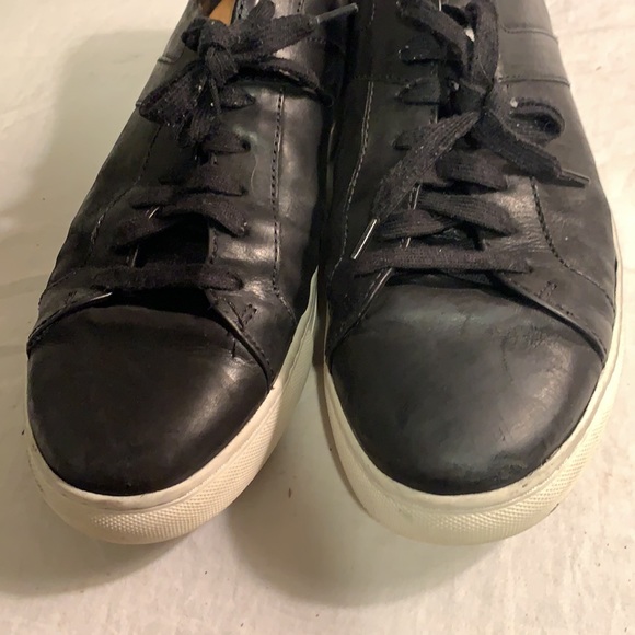 Trask black leather lace up low top sneakers tennis shoes men's size 10 casual - Picture 5 of 9